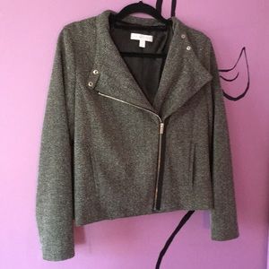 New York and Company size M motorcycle jacket, tweed , herringbone